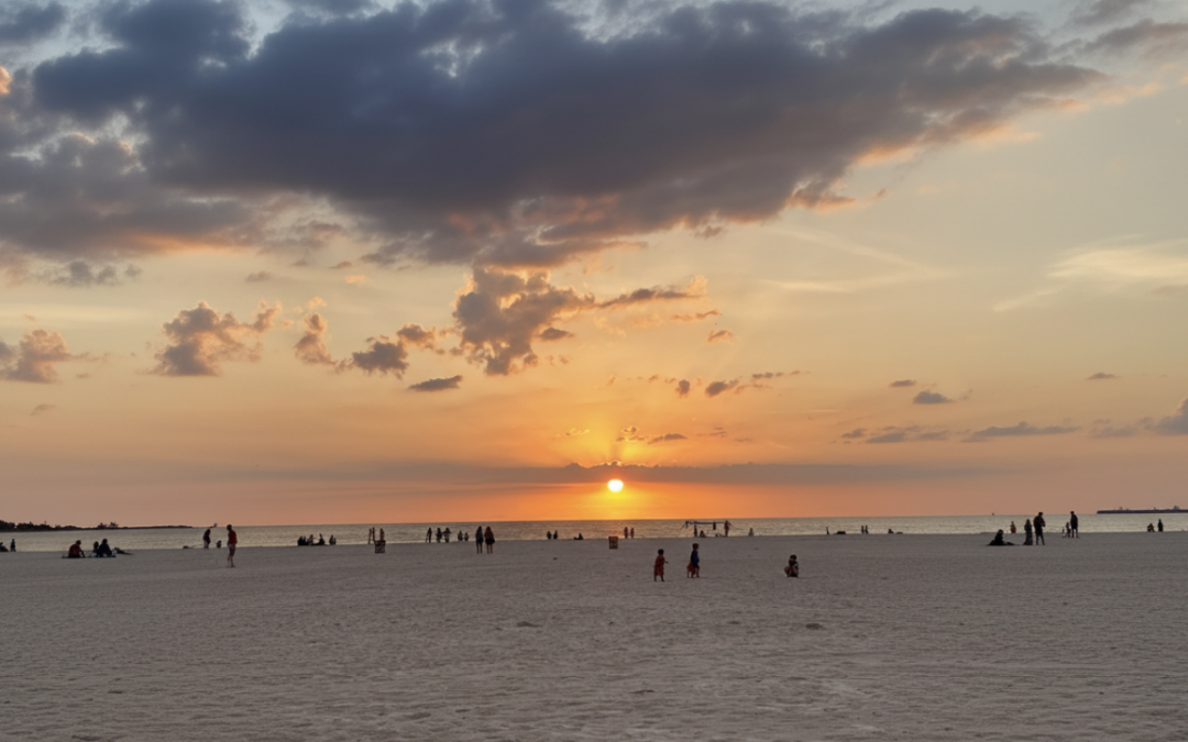 Florida beach at sunset, capturing the feeling of permission to live and embrace new beginnings.