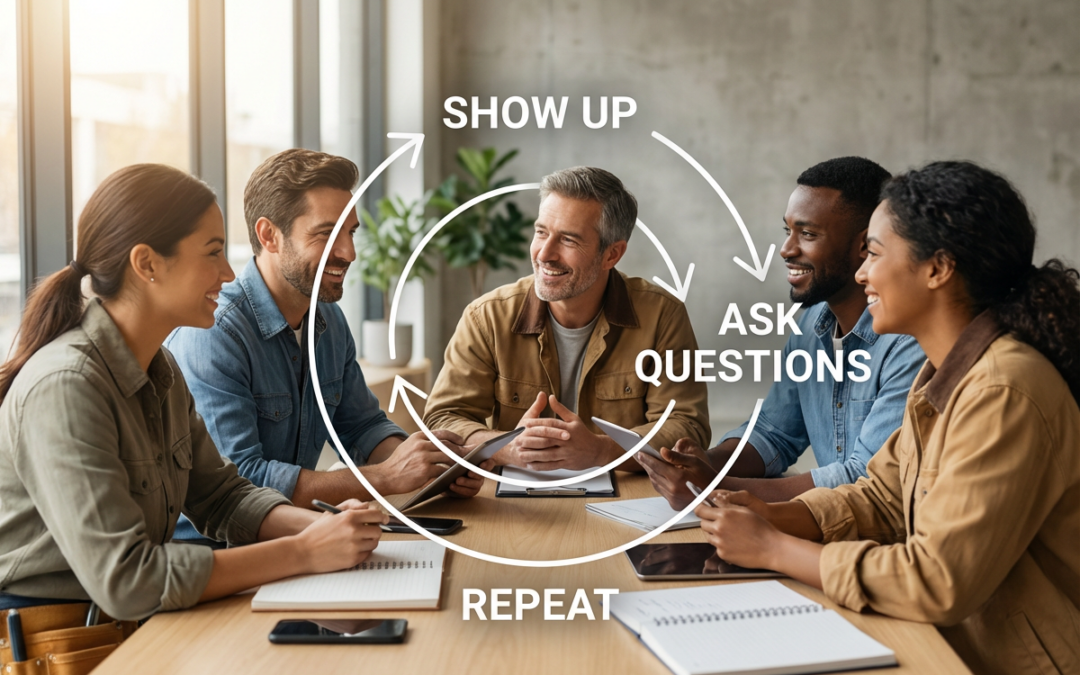 Show Up. Ask Questions. Repeat.